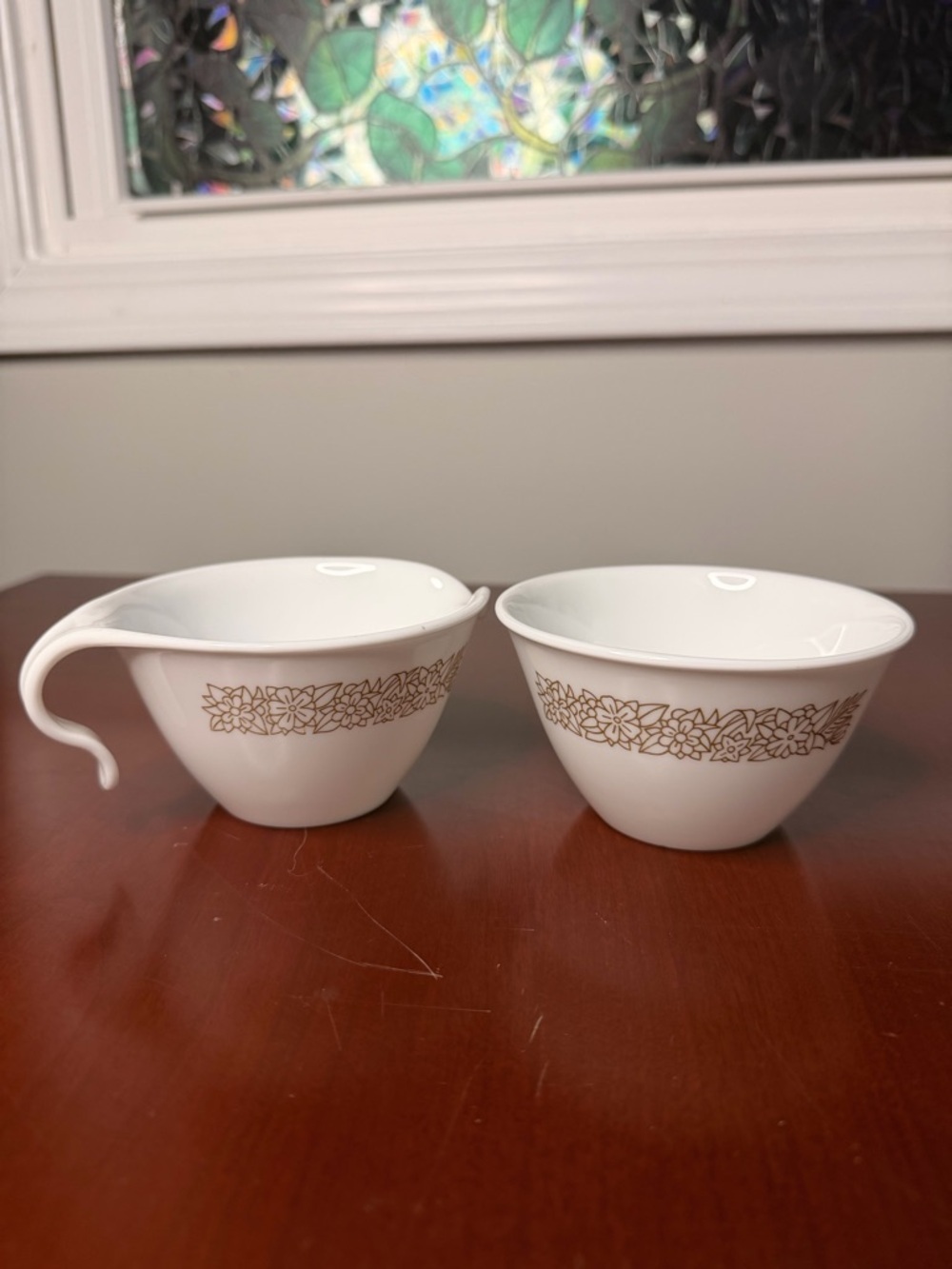 Corelle Woodland Teacups (4) with Sugar and Cream - 6pc Set - Picture 2 of 5